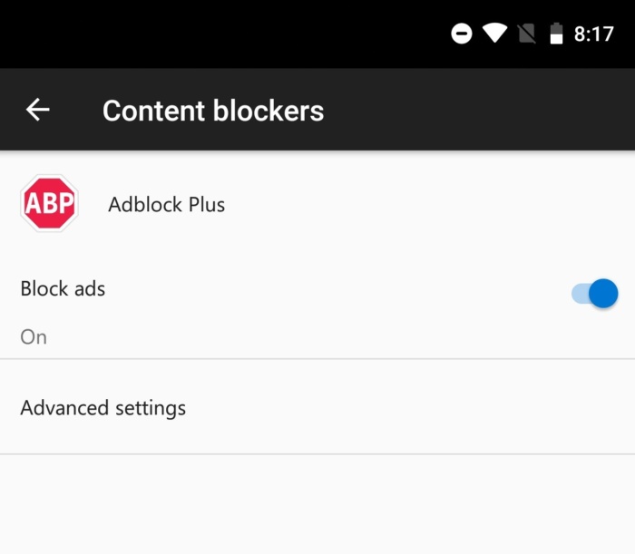 adblocker in edge android