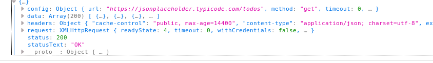 javascript axios sample response