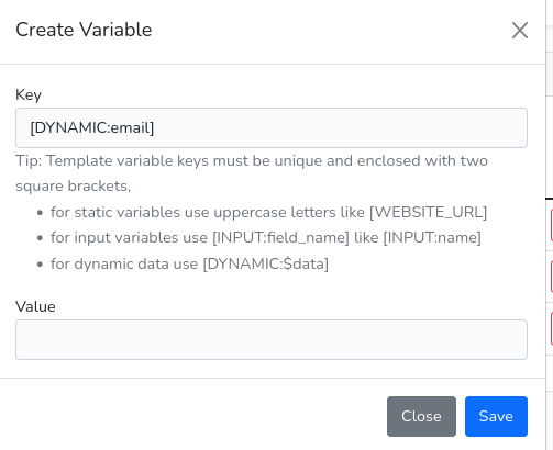 Creating Dynamically DB Stored Emails in Laravel 8 and Livewire - dynamic mail variables