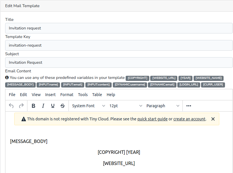 Creating Dynamically DB Stored Emails in Laravel - sample mail template 3