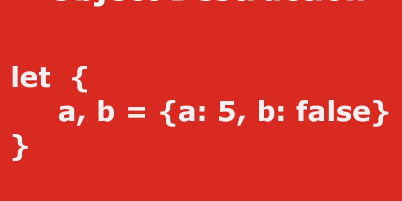 javascript object destruction