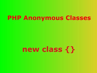 php anonymous classes