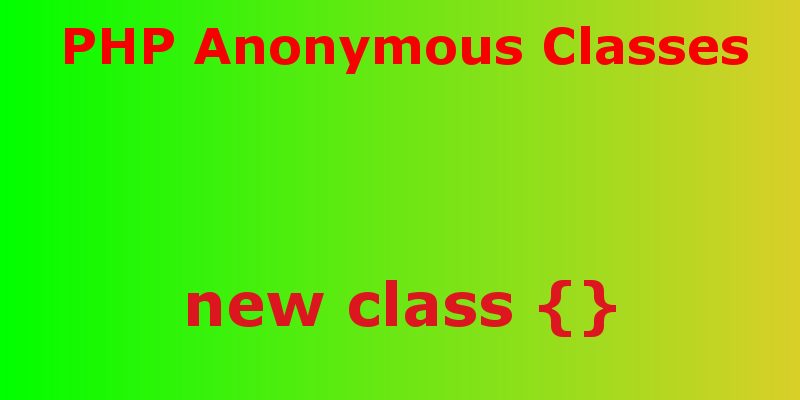 php anonymous classes